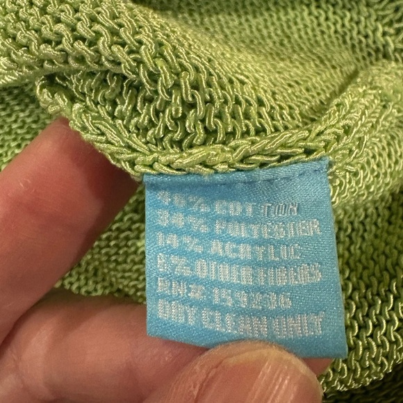 J.McLaughlin cotton clean sweater top light green L - Picture 5 of 5